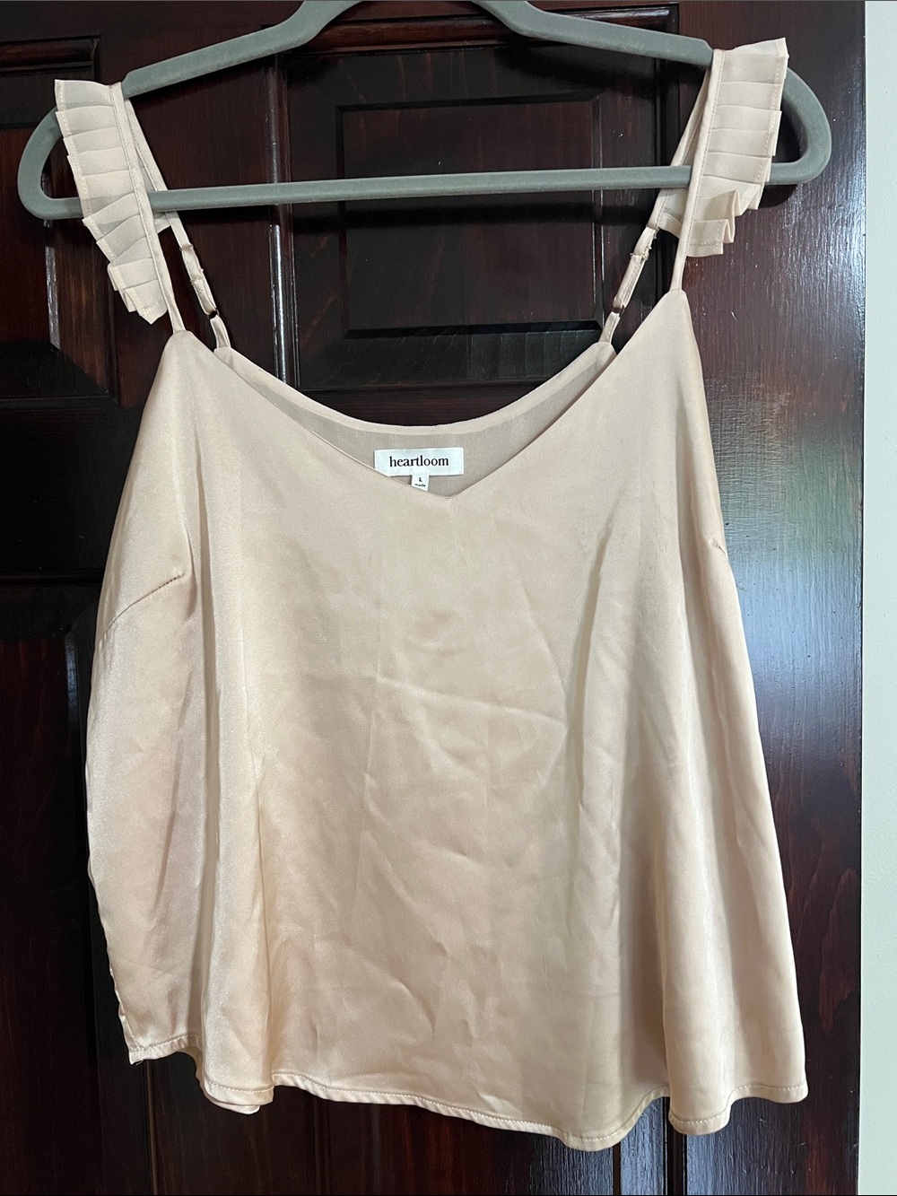 Heartloom Cream Ruffle Strap Camisole